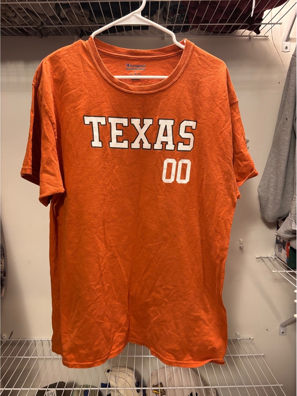 Champion Texas Orange Athletic T-Shirt Size Large